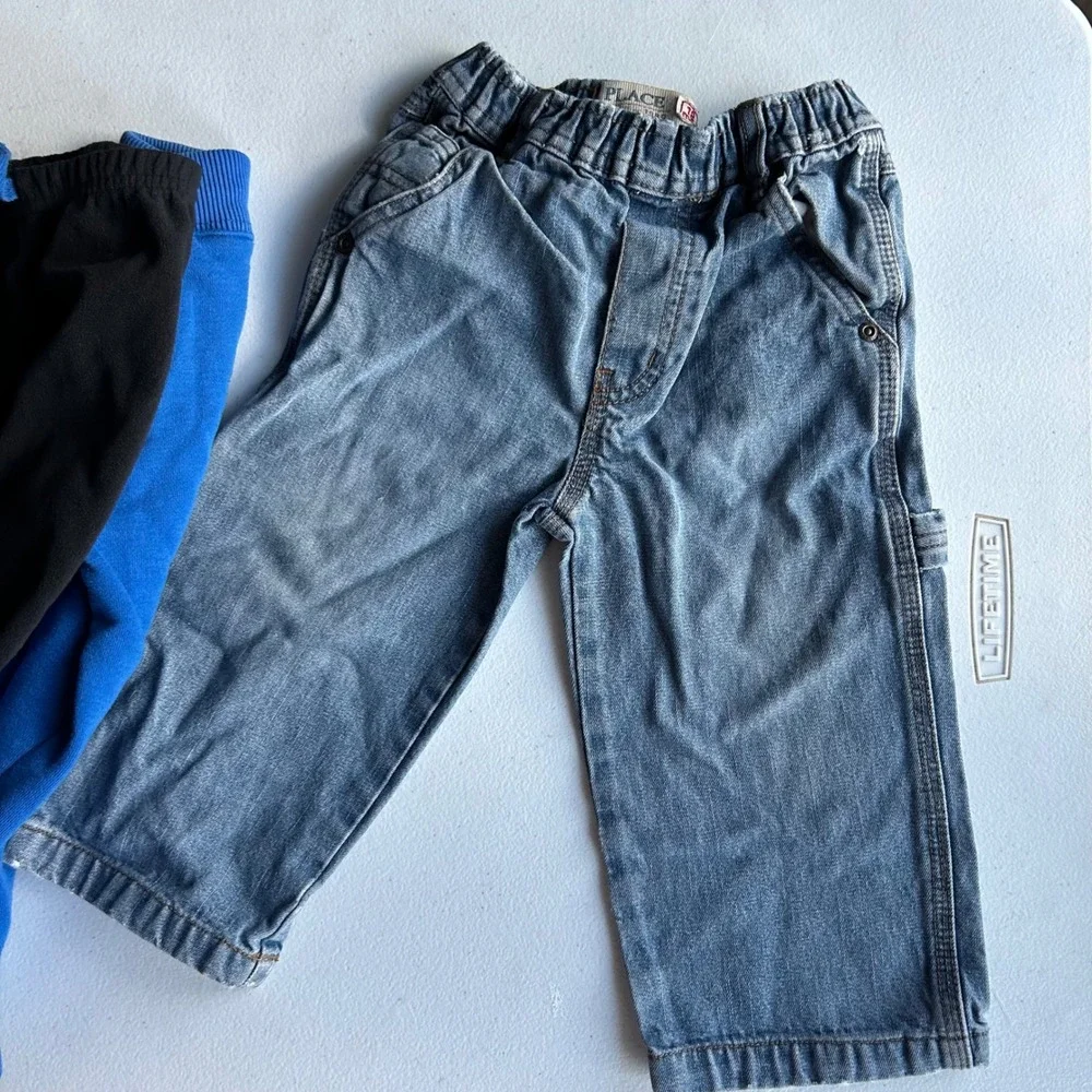 Nike Carter's Children's Place Boys 18M Pants Bundle Fleece Joggers Jeans Blue